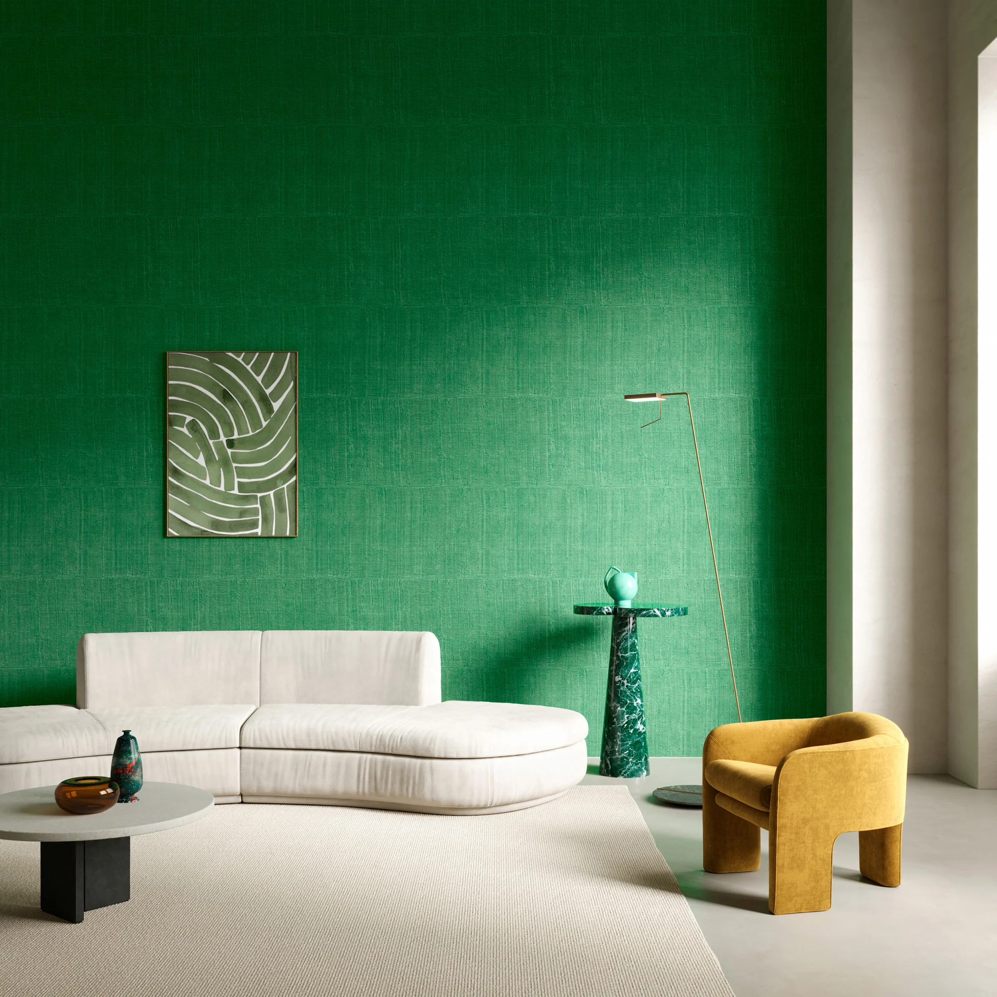 Behang Alaya Katan Silk Emerald 11504 - ARTE - Image 2