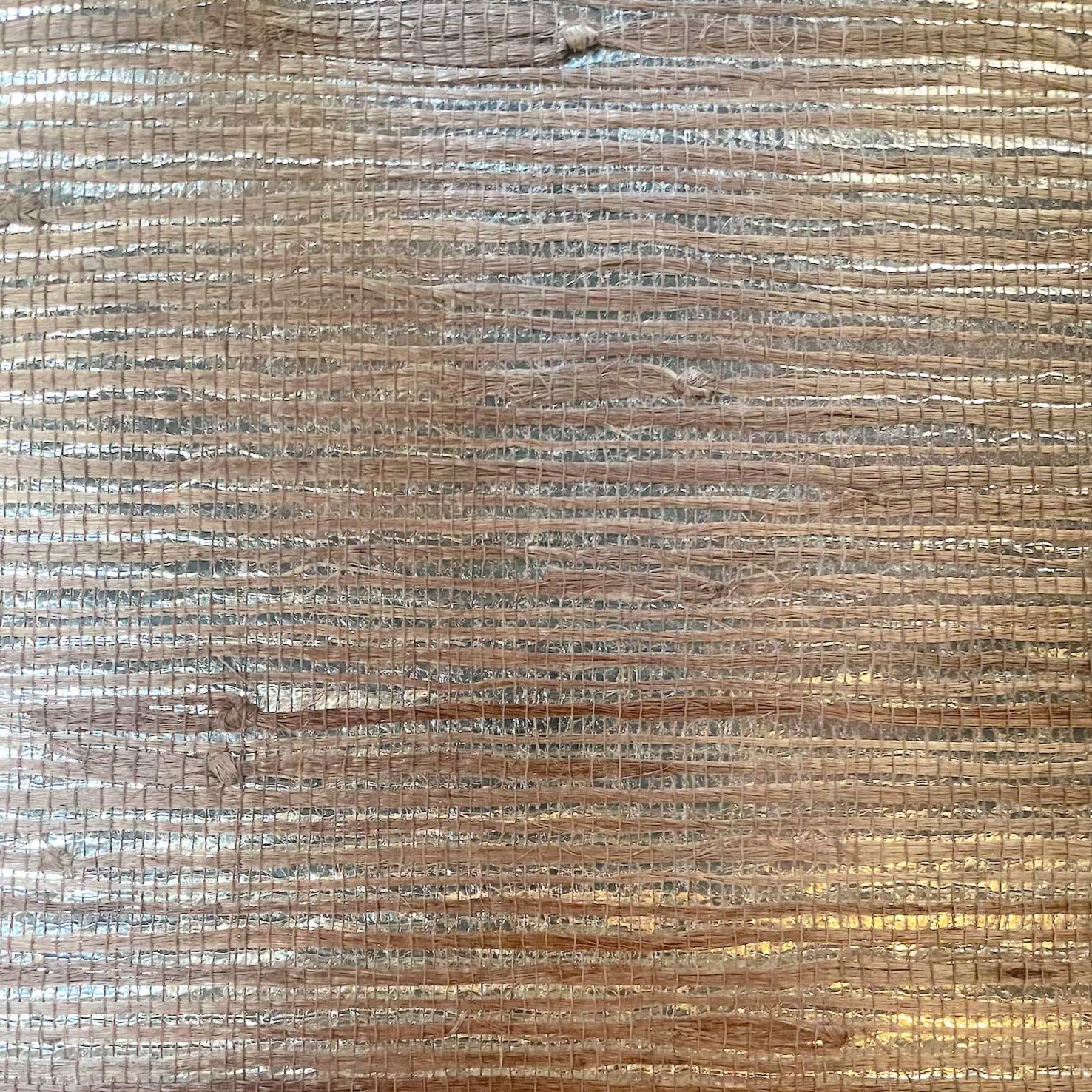 Behang June - Taupe Zilver Metallic