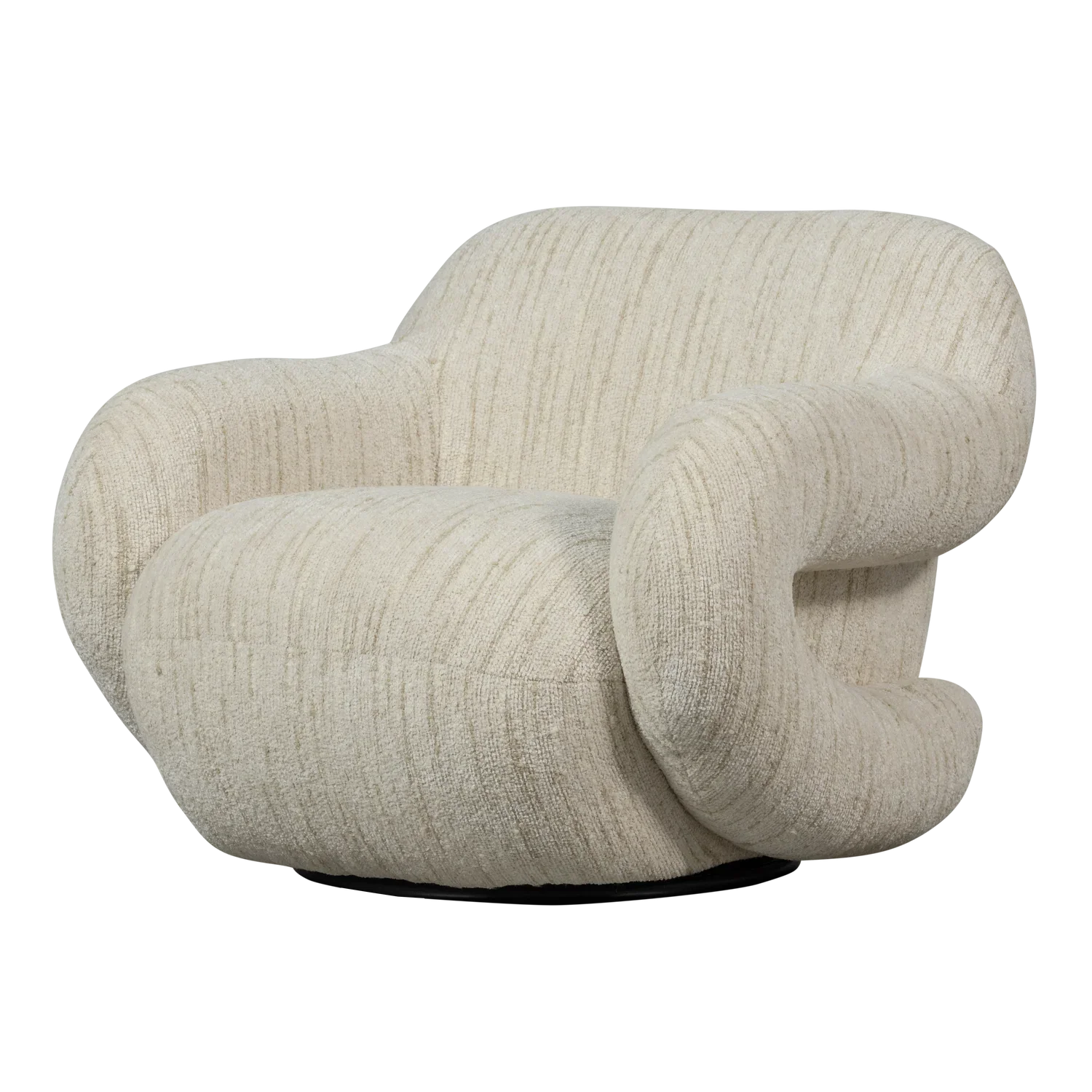 Folke Fauteuil Chenille Naturel Melange