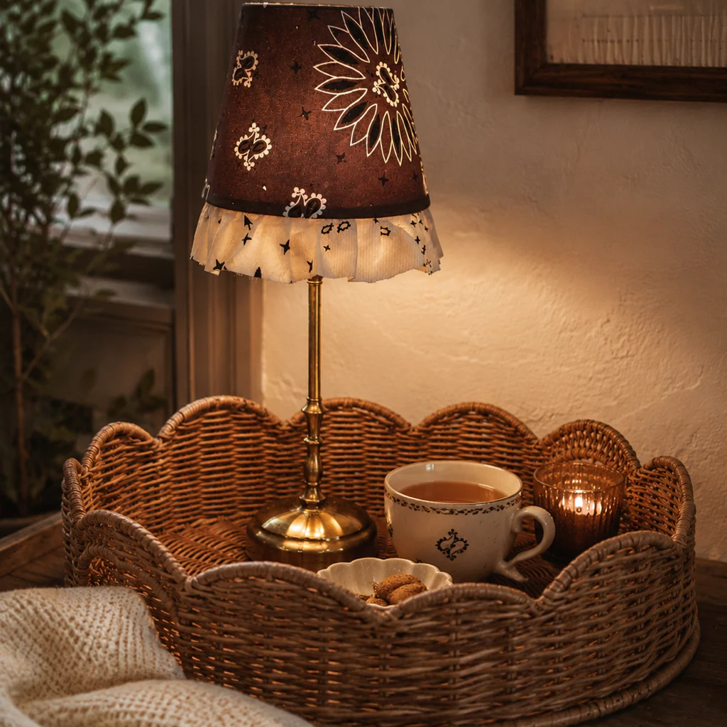 Mand dienblad rotan