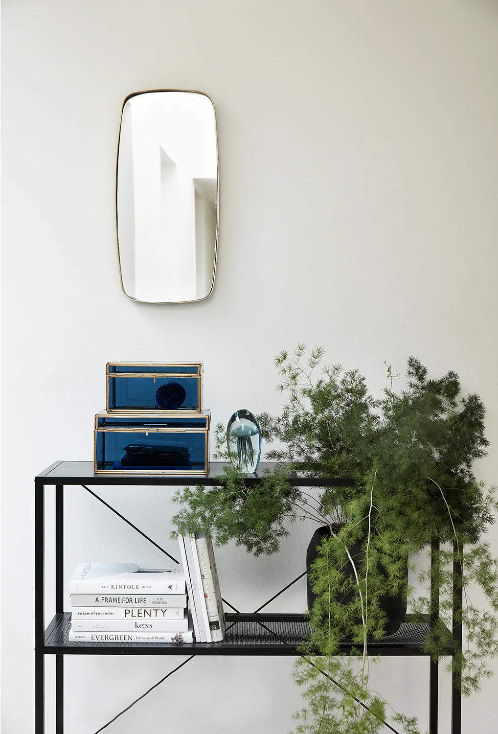 Spiegel met stalen frame zilver - Image 3