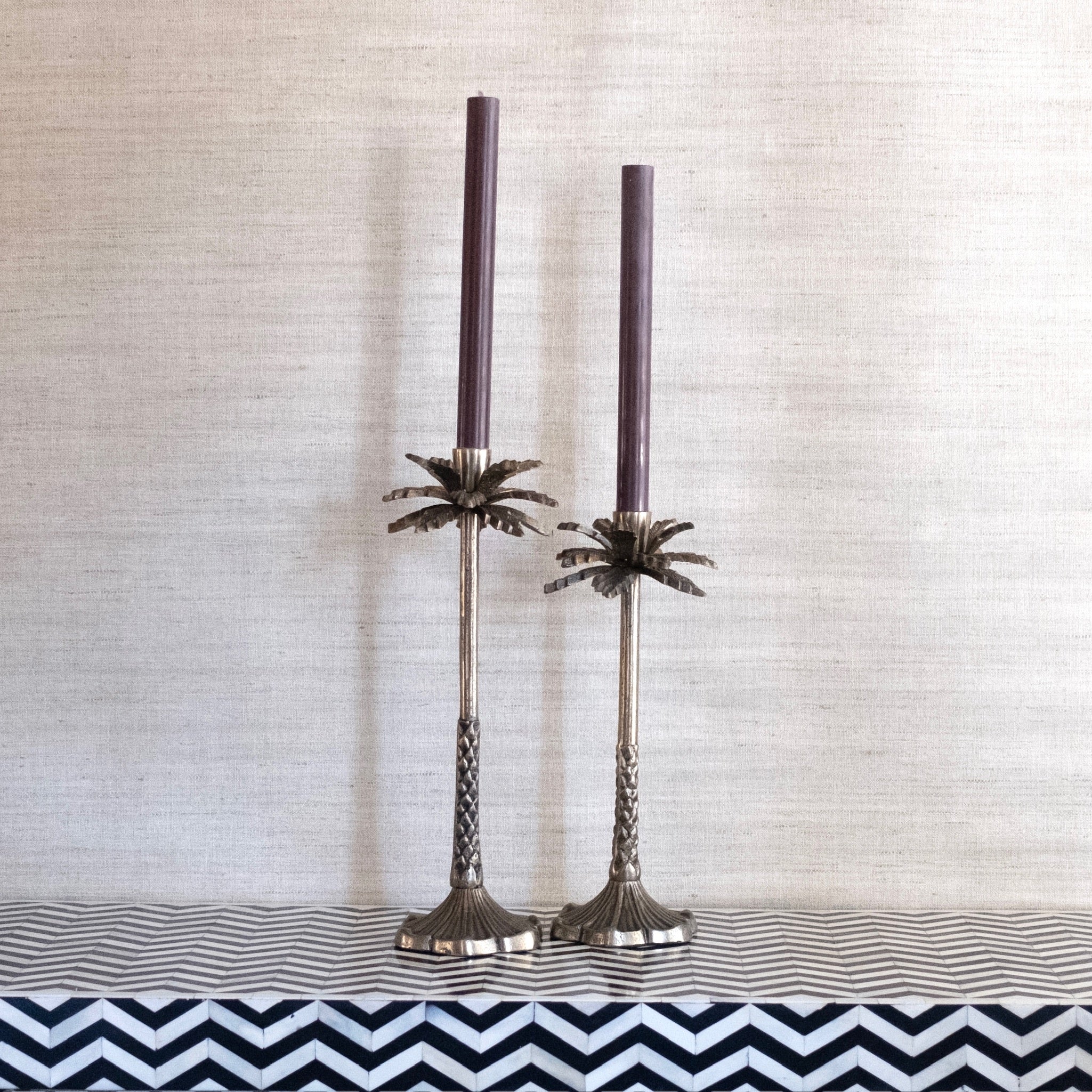 Palm kaarshouder antique brass