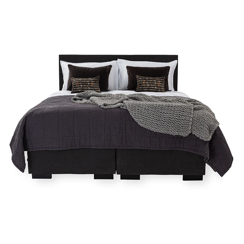Valk at Home Hotelbed + Topmatras + Hoofdbord Brest - Linen Anthracite - Image 4