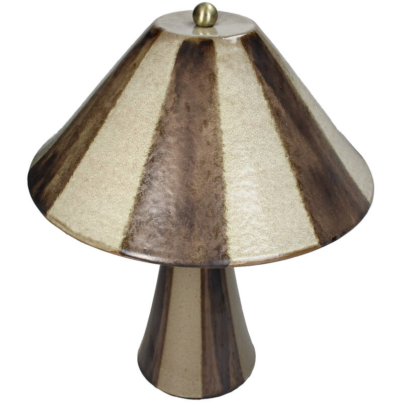 Taffellamp Stripe Ceramic Brown - Image 5