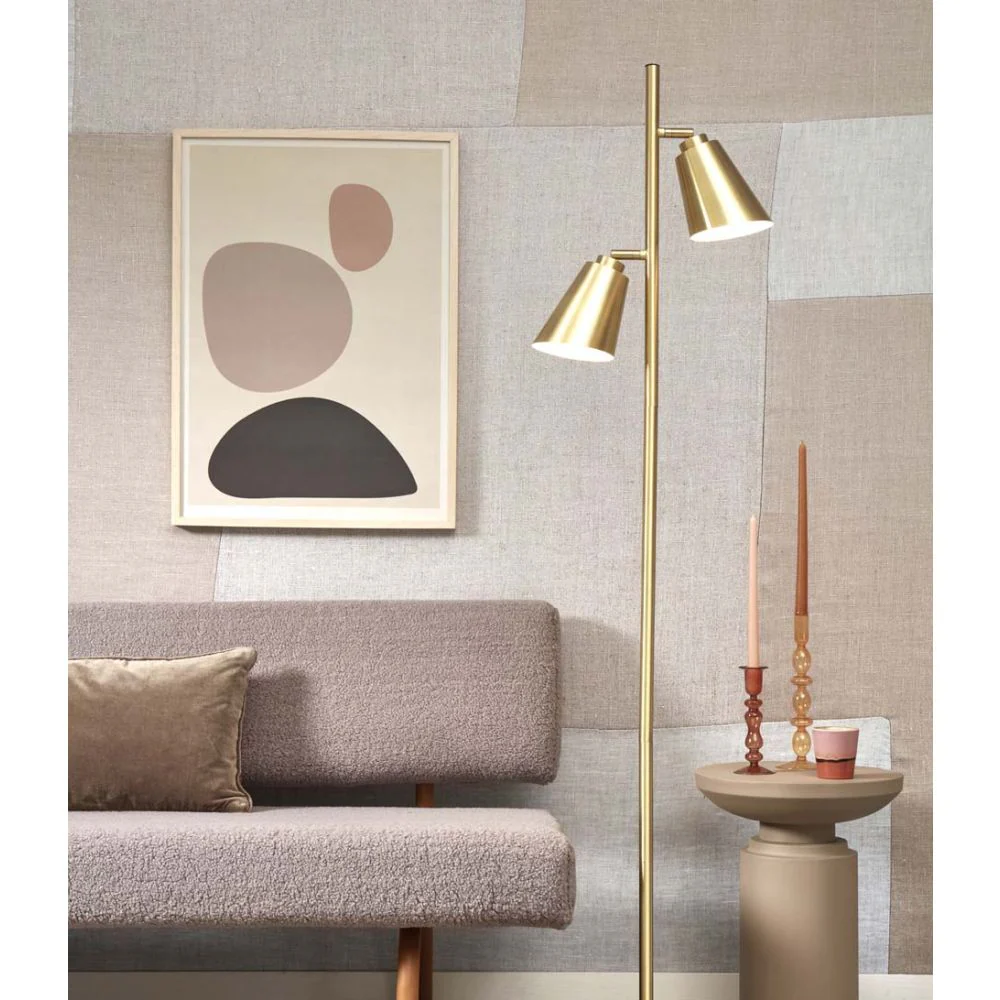 Vloerlamp Bremen 2-shade Goud - Image 2
