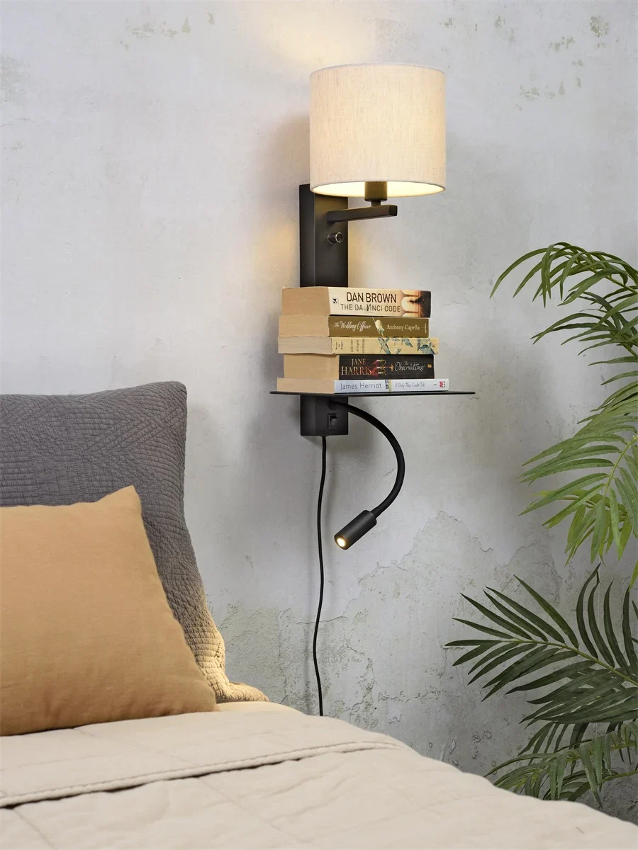 Wandlamp Florence met leeslamp - Light Beige - Image 3