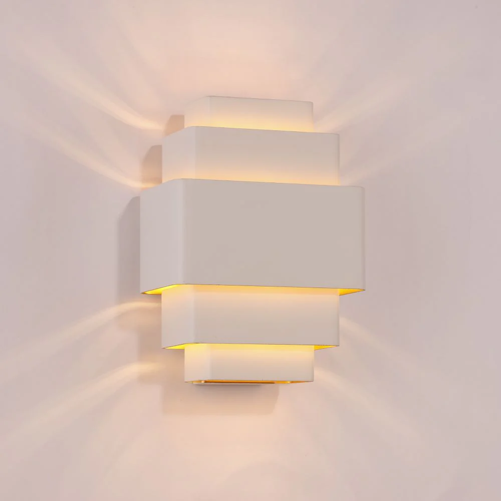 Wandlamp Layers Wit/Goud - Image 2