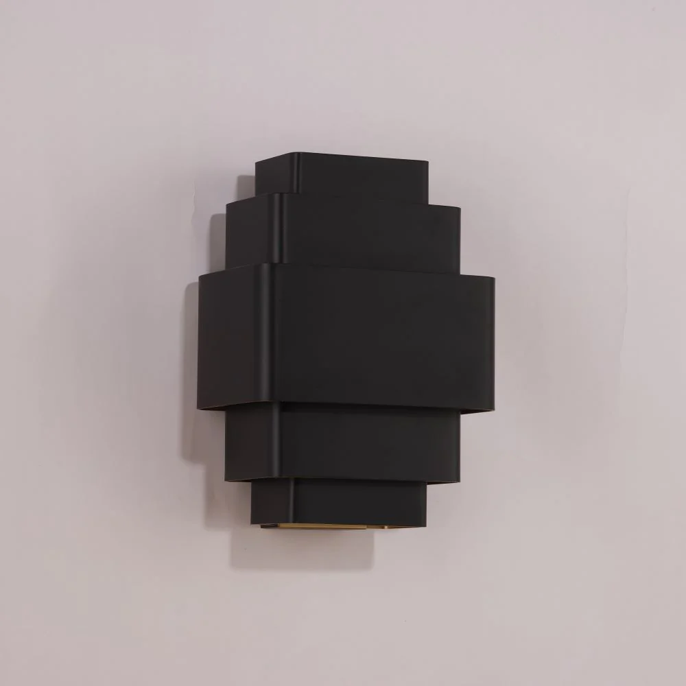 Wandlamp Layers Zwart/Goud