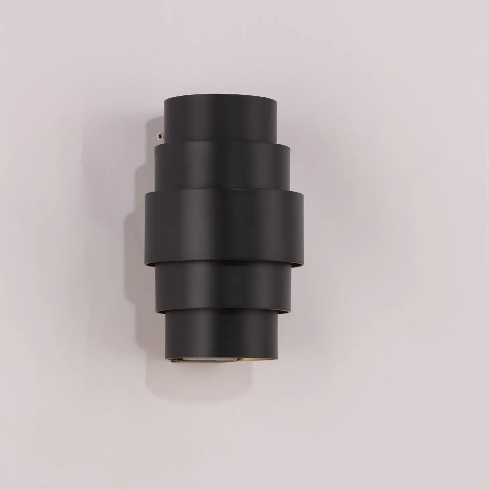 Wandlamp Rolls Zwart/Goud