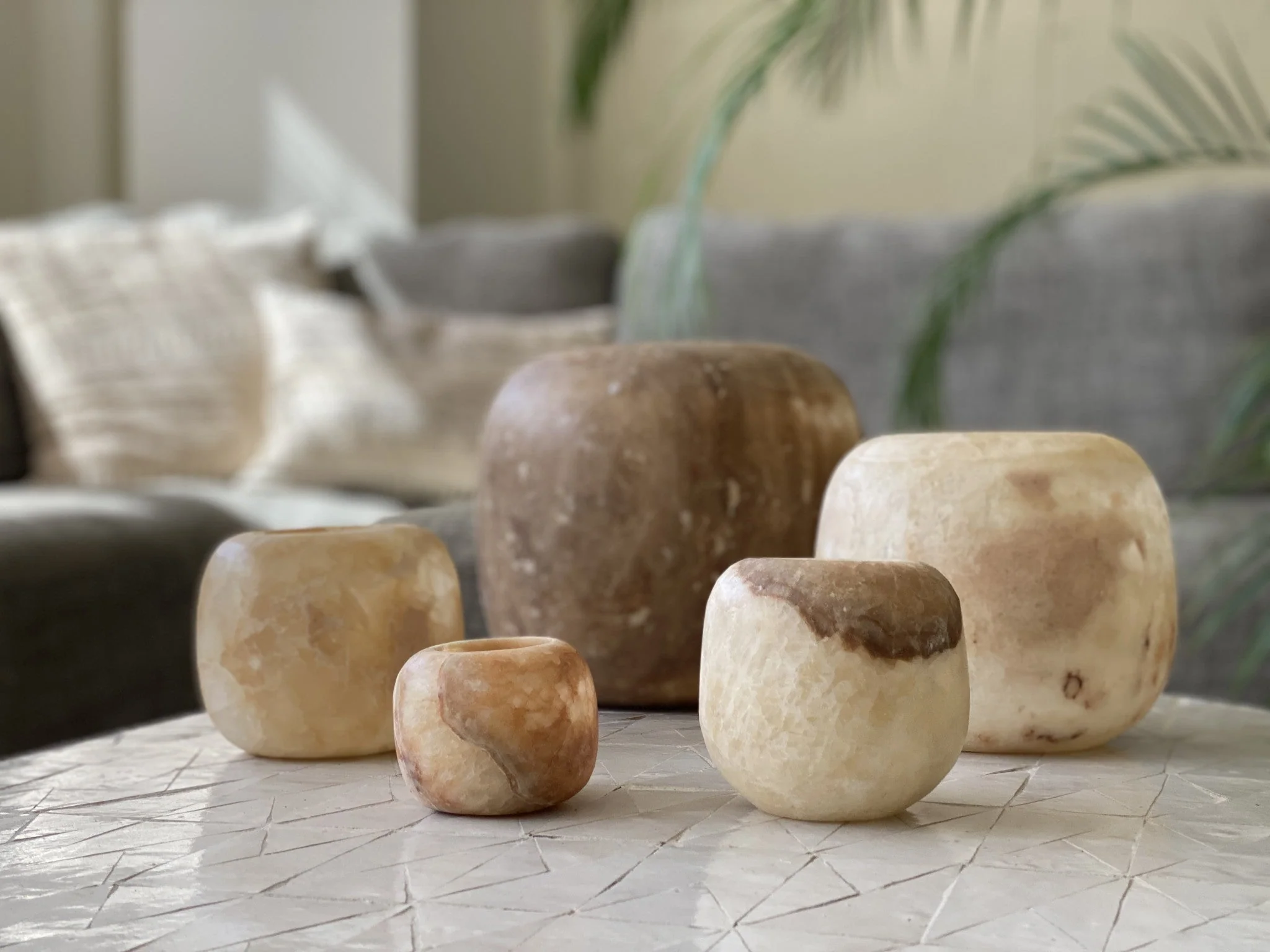 Waxinelichthouder Alabaster - Brown - XXL - Image 3